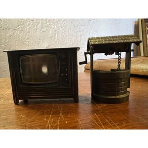 Vintage pencil sharpeners Antique TV and Wishing Well